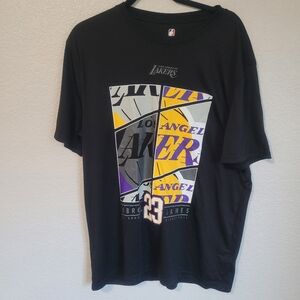 Los Angeles Lakers Lebron James 23 Graphic T-Shirt NBA Lightweight Breathable